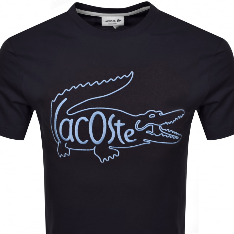 Alternative Image for ProductLacoste Crew Neck Logo T Shirt Navy2